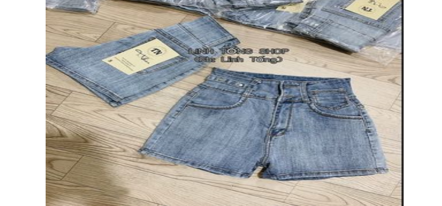 Quần sọt jean lưng cao kiểu shop phương châu