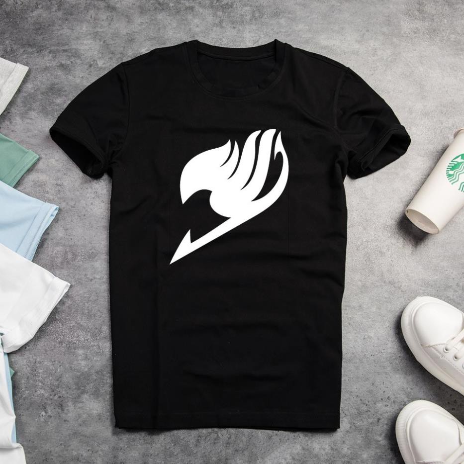 Áo thun logo Fairy Tail Nam Nữ (Đen) hình đẹp chất xịn