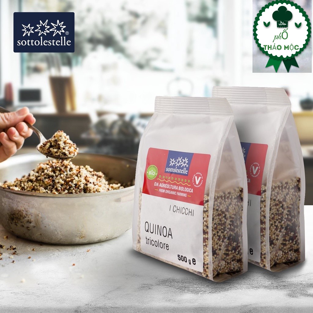 Hạt Diêm Mạch Quinoa 3 Màu Hữu Cơ Sottolestelle OrganicLife Shop