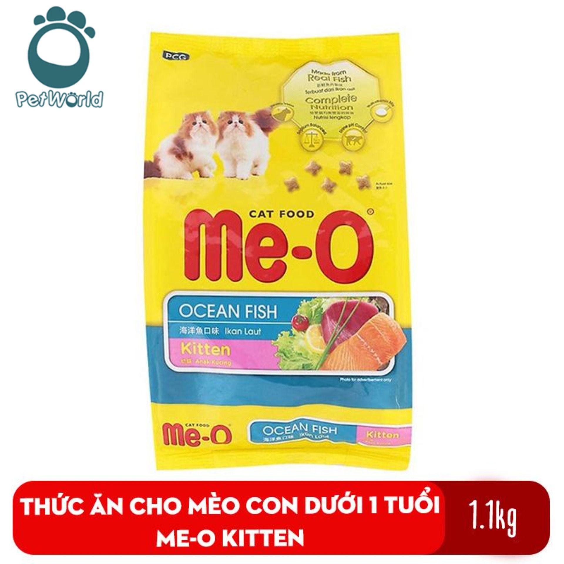 Thức ăn cho mèo con dưới 1 tuổi Me-O Kitten 1.1kg