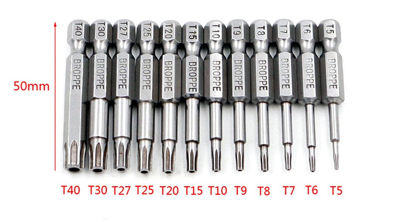Bộ 12 mũi lục giác hoa thị cho khoan