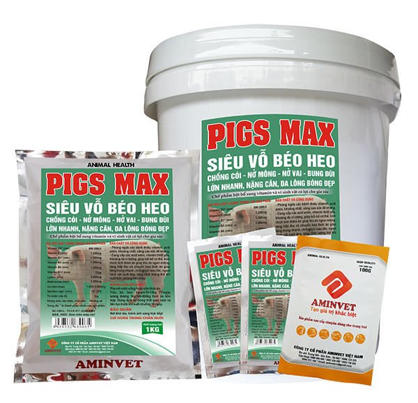 Pigs max, siêu vỗ béo heo 1kg - Aminvet