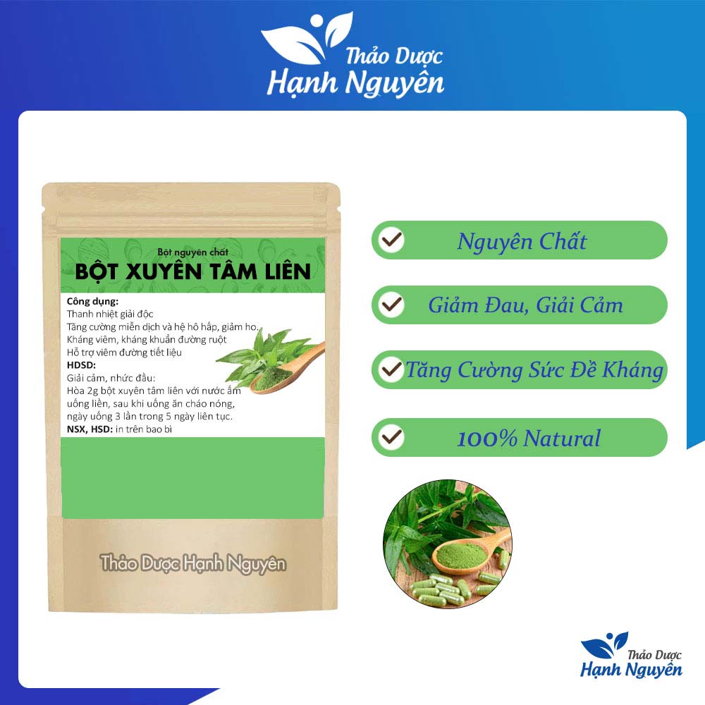 Bột xuyên tâm liên 100g - Thảo Dược Hạnh Nguyên