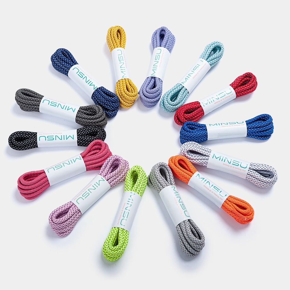 Dây giày tròn phản quang nam nữ mwc m1601, dây giày thể thao sneaker rằn ri là chọn lựa shoelaces bản tròn hoàn hảo