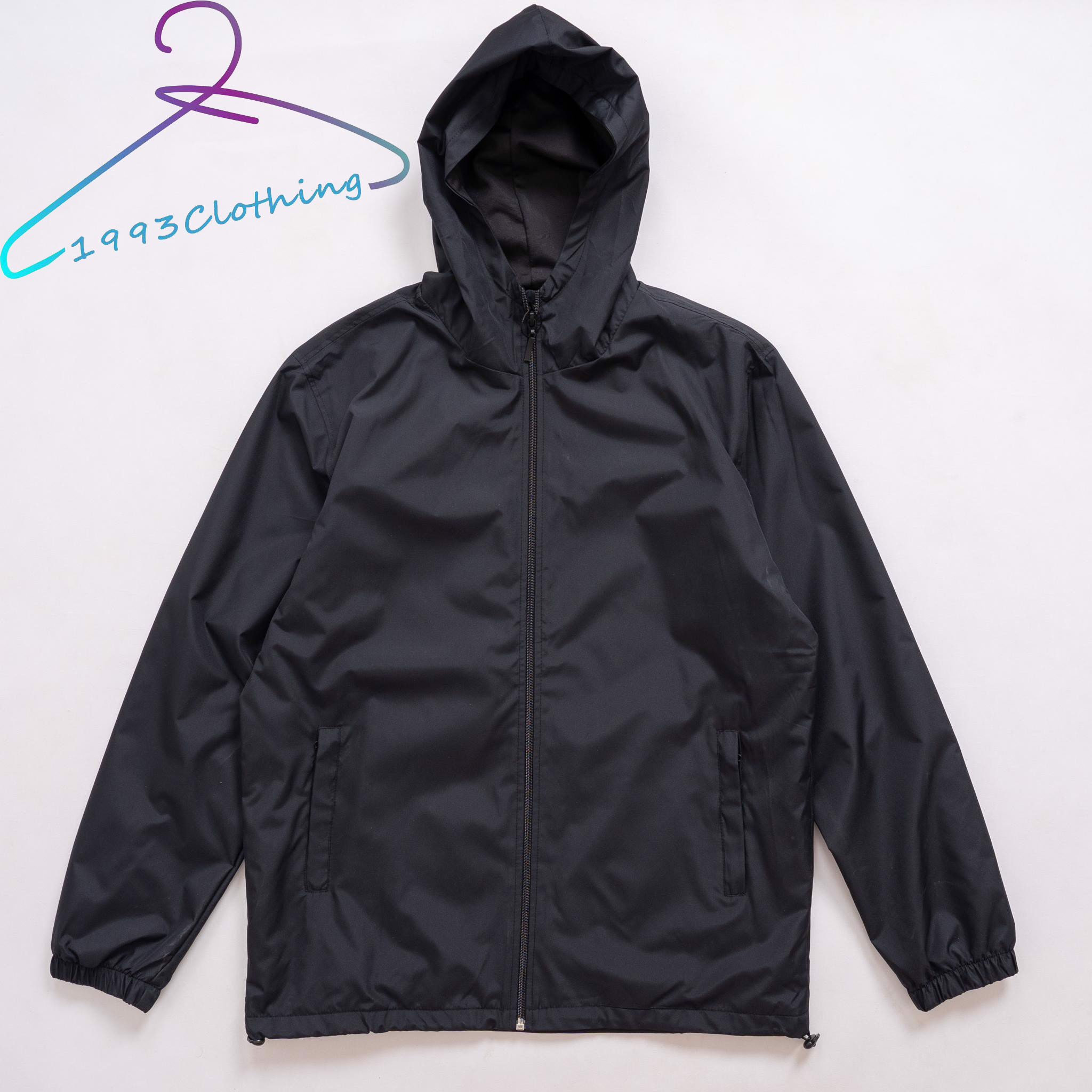 Áo khoác dù có nón trơn đen form rộng,👚freeship👚,local brandhàng vnxk 2 lớp chóng nắng,1993clothing.