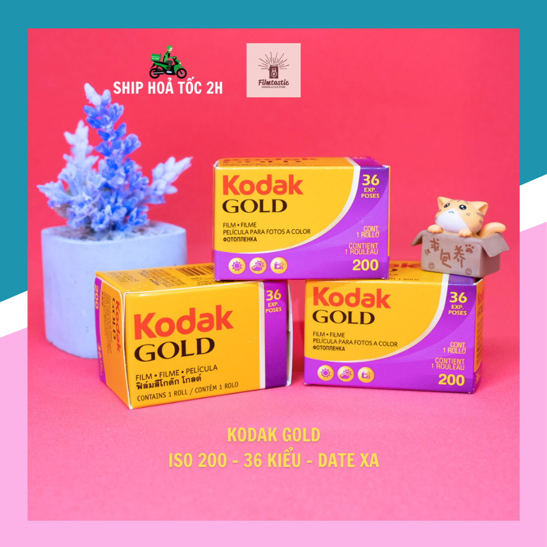 Film kodak gold 200 36 kiểu - date xa 2025 - phim máy ảnh, film 35mm/135 indate