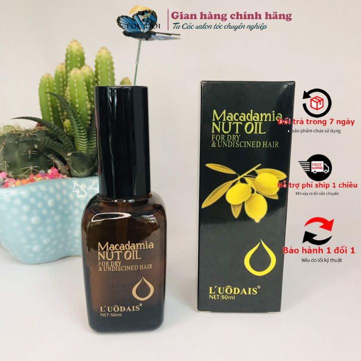 Tinh dầu dưỡng tóc Macadamia Nut Oil 50ml giúp tóc mềm mượt sáng bóng Tóc Đợi Cosmetic