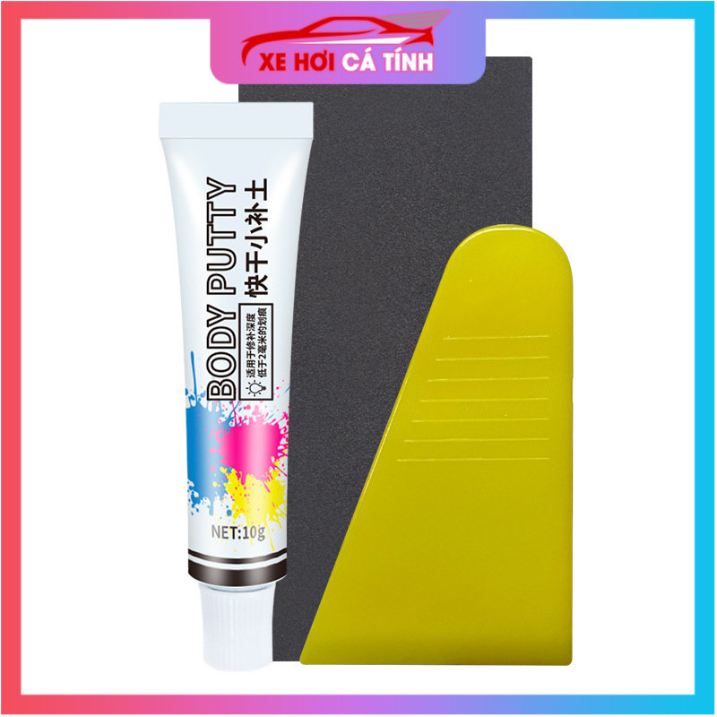  Bả matit vết trầy xước xe ô tô HAOSHUN 10gr bột trét ATM ô tô đầy đủ dụng cụ bả nhanh khô bền đẹp hiệu quả 