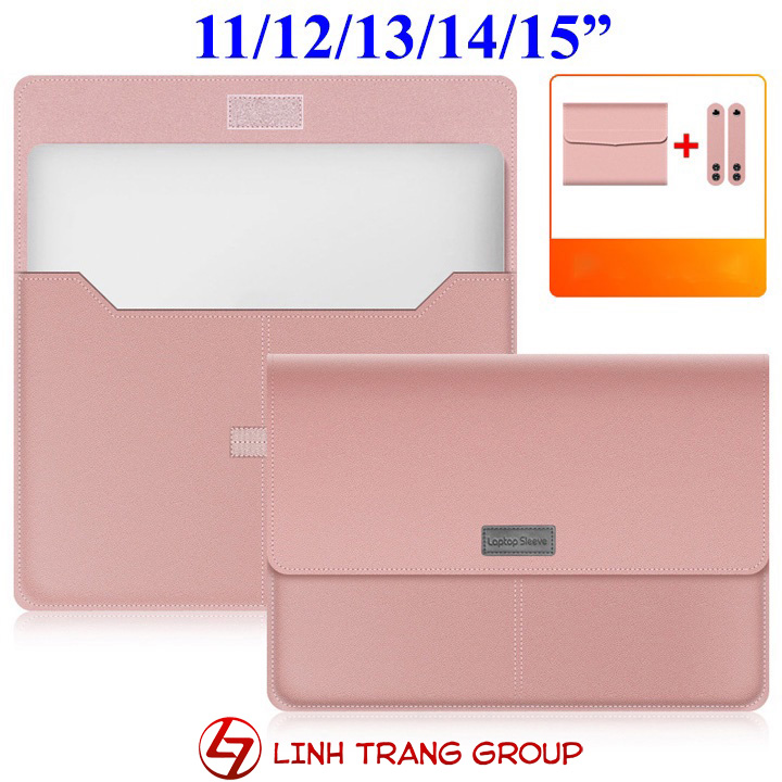 Túi đựng laptop, MacBook, Surface chất liệu PU, kèm túi phụ rời - Oz169