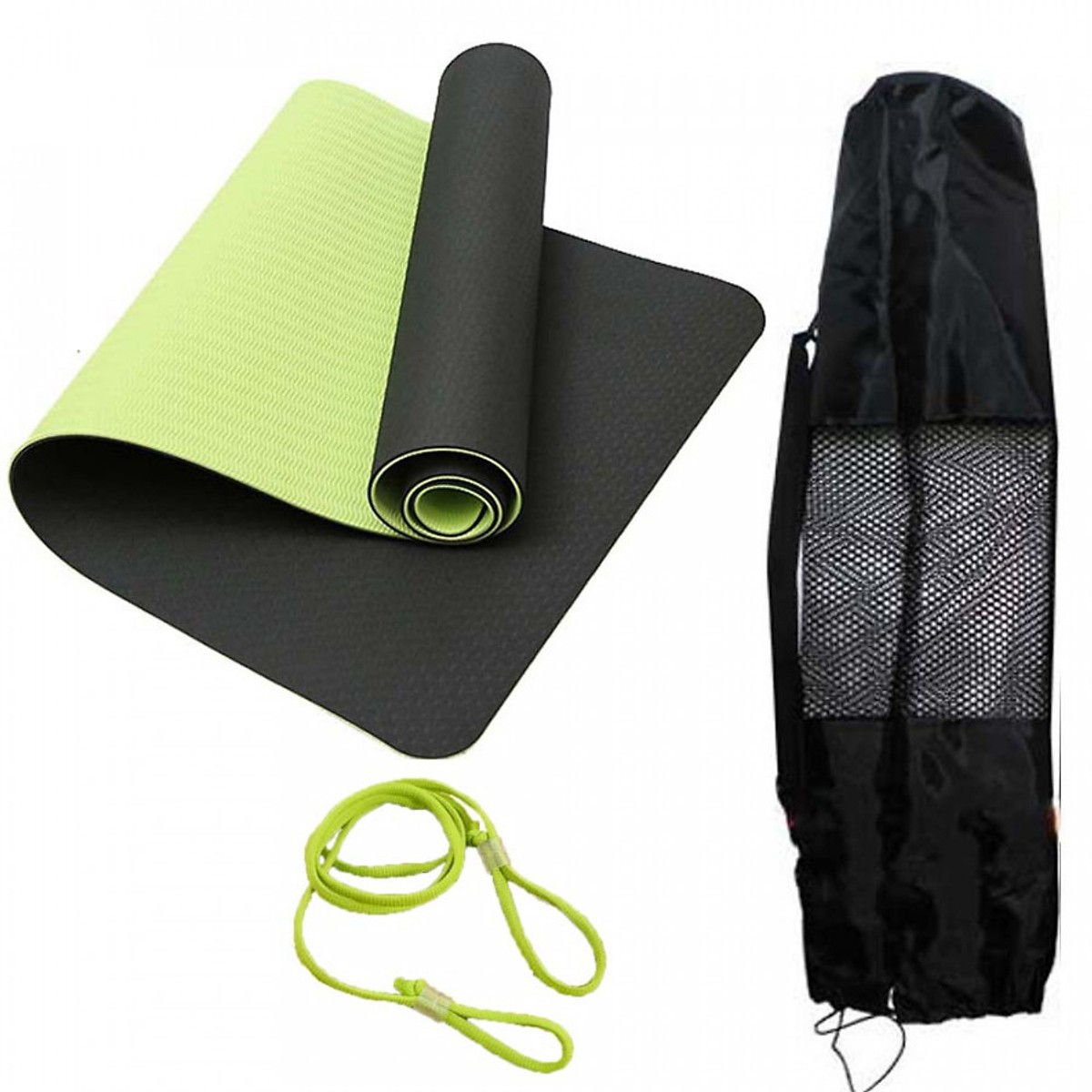  Thảm Tập Yoga Thảm Yoga Thảm Tập Gym 2 Lớp Dày 8mm Chính Hãng Amalife - Kèm Túi Đựng Thảm + Dây Buộc Thảm Yoga 