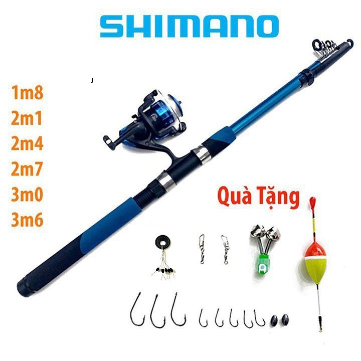 Cần câu máy Shimano Cao Cấp, tặng kèm máy câu, dây câu, lưỡi câu và phụ kiện đầy đủ