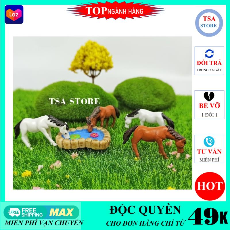 Tiểu cảnh mini Ngựa cao mini trang trí tiểu cảnh sen đá/chậu cây mini/terrarium/hồ cá/bonsai/hòn non bộ/sen đá/xương rồng TSA STORE