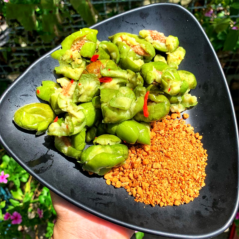 Cà Na đập dập sốc muối ớt chua ngọt