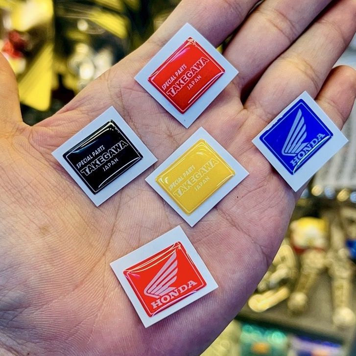 Tem đổ nổi logo honda,takegawa dán bợ cổ nhiều dòng xe