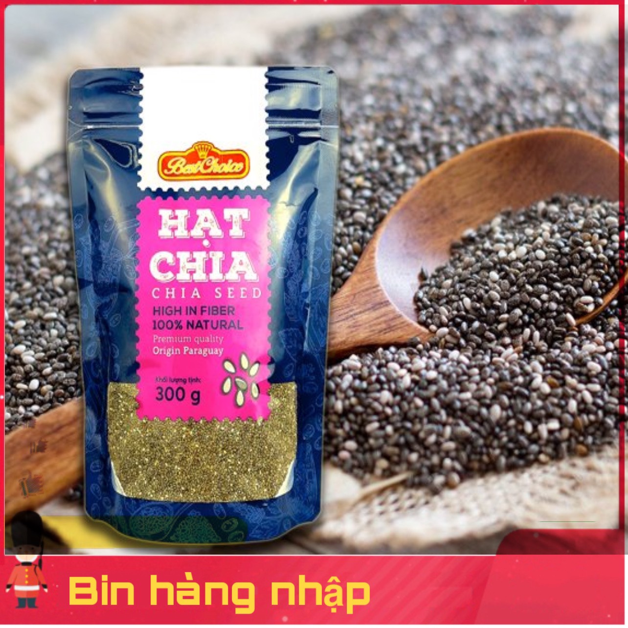 Hạt Chia nguyên chất Paraguay Best Choice gói 300g
