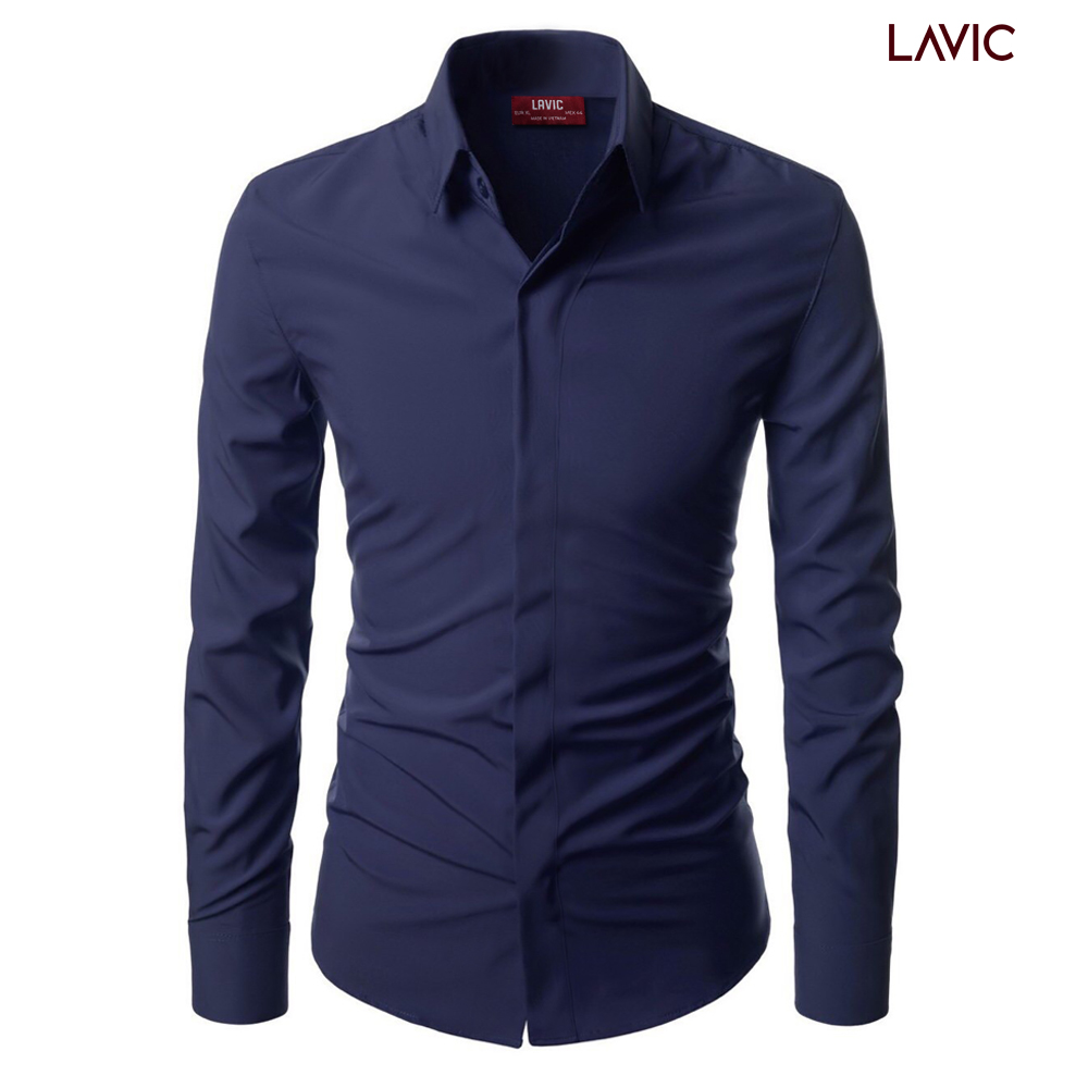 Áo sơ mi nam body, chất vải kate lụa mềm mịn sang trọng LV741