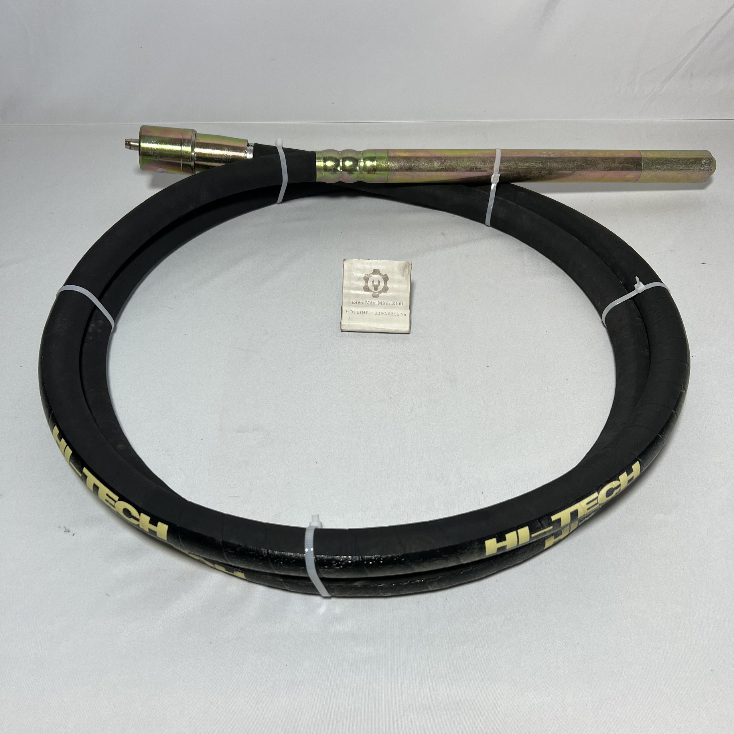 Dây đầm dùi bê tông hitech 50mm, 35mm dài 4m, 6m| dây chày chạy điện| dây vòi dùi
