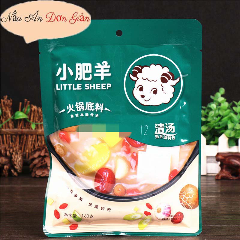 Nước cốt lẩu hỗn hợp LITTLE SHEEP 160g dành cho 3 đến 5 người