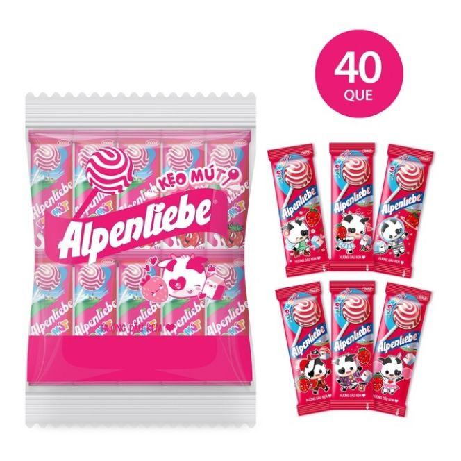 Kẹo Mút Alpenliebe Hương Dâu 50 Que / Bịch