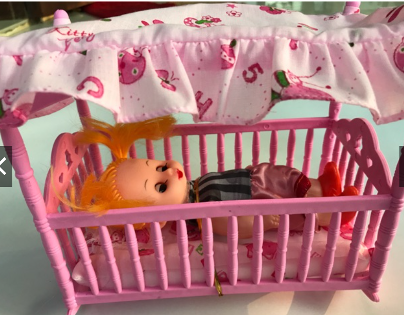 Búp bê đồ chơi giường hồng-Búp Bê Đồ chơi-