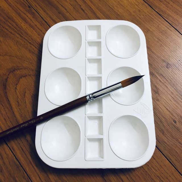Khay pha màu chũ nhật 6 lỗ