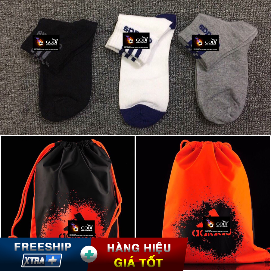 Túi Rút Đựng Giày Đá Bóng [Combo 1 Túi Rút + 2 Vớ] - Túi rút đá bóng, tất nam đá banh. sản phẩm chất lượng giá rẻ, dùng bền, Godi Sport