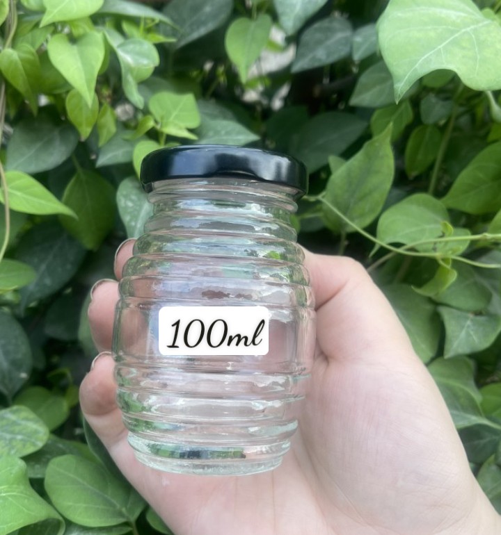 Hủ thủy tinh/lọ thủy tinh đựng mật ong 100ml/350ml/750ml nắp thiết