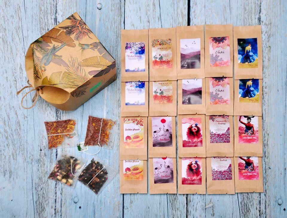 TRẢ TÚI LỌC COMBO 10 VỊ ORGANIC theo tiêu chuẩn Mỹ ( usda ) và Eu ( organic châu Âu)