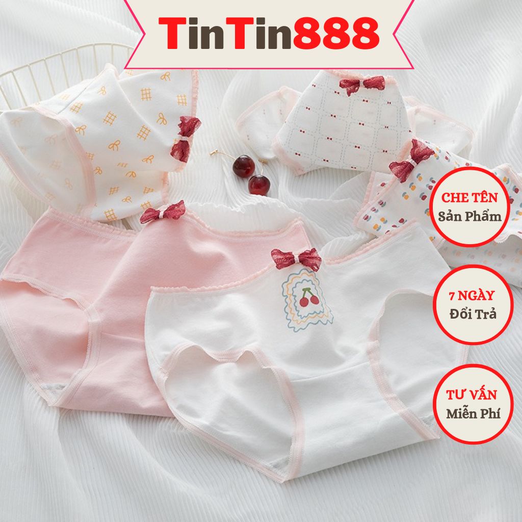 Quần lót nữ cotton thấm hút co dãn nhiều ❤️ MUA 5 TẶNG 1=6❤️ Quần lót của nữ cute dễ thương kháng khuẩn nâng mông họa tiết xinh 1171 - quần chíp xịp xì cho bé mới lới - quần lót học sinh họa tiết dễ thương cute - TinTin888