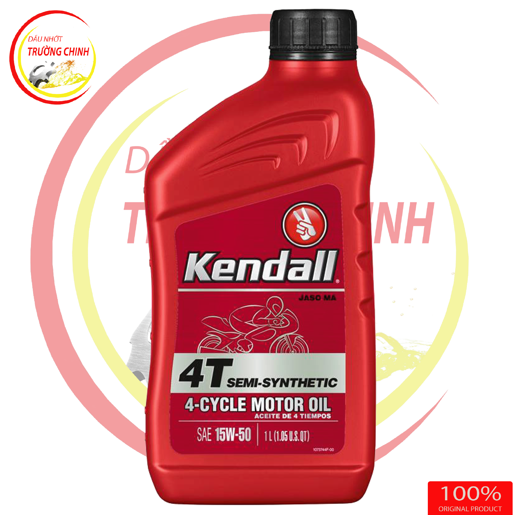 Nhớt Kendall 15W50 Semi Synthetic MA dành cho xe số, tay côn
