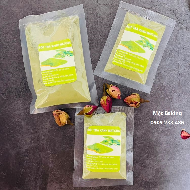 Bột trà xanh Matcha Đài Loan thơm ngon dùng để làm bánh, kẹo tạo mùi thơm