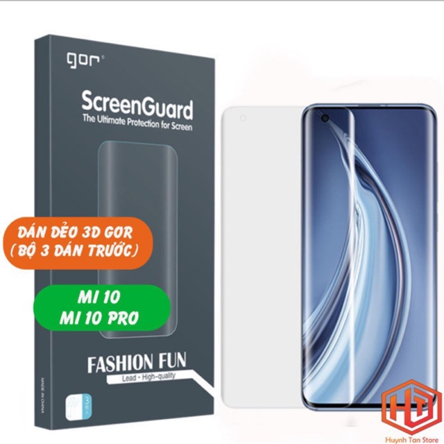 Dán dẻo 3D Xiaomi Mi 10 Mi 10 Pro boa cạnh GOR (bộ 3 miếng trước) sản phẩm chất lượng cam kết hàng đúng với mô tả đảm bảo cng cấp mặt hàng đang được săn đón