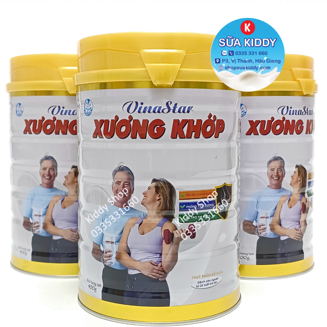 Sữa Vinastar xương khớp 900g ngừa loãng xương tiểu đường dành cho người già (kiddy1234)