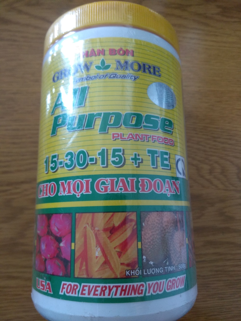 [HCM]Phân bón lá Grow more NPK 15-30-15 +TE - chai 500 gram