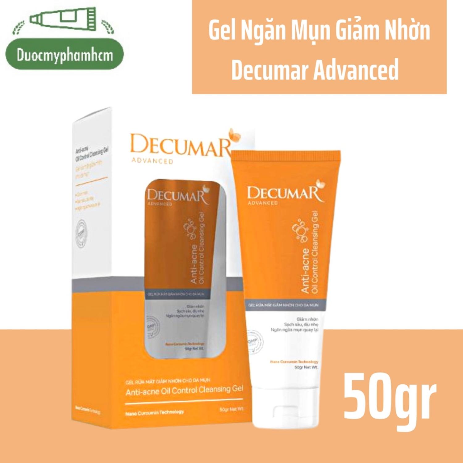 Decumar cleansing ɡel - ɡel rửa mặt decumar advanced cleanser sạch nhờn, ngừa mụn