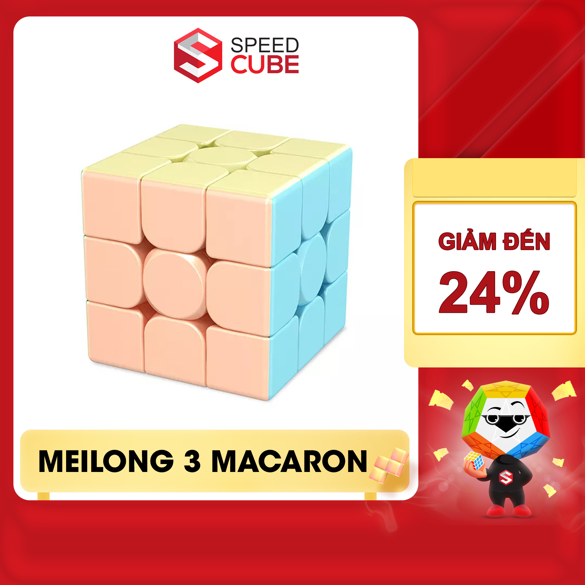 Rubik 3x3 Giá Rẻ Moyu Meilong 3 Macaron chính Hãng Moyu - Shop Speed Cube
