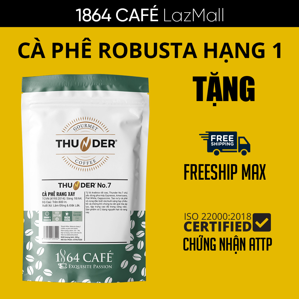 220g cà phê bột thunder no.7 - 1864 café