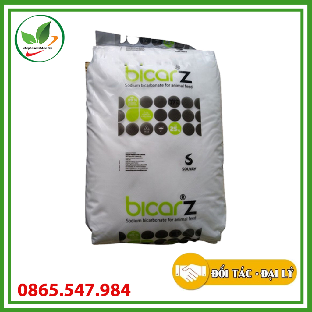 Sodium Bicar Z. NaHCO3, Sodium Bicarbonate. Bổ sung khoáng, nâng kiềm ao nuôi. Bao 25kg