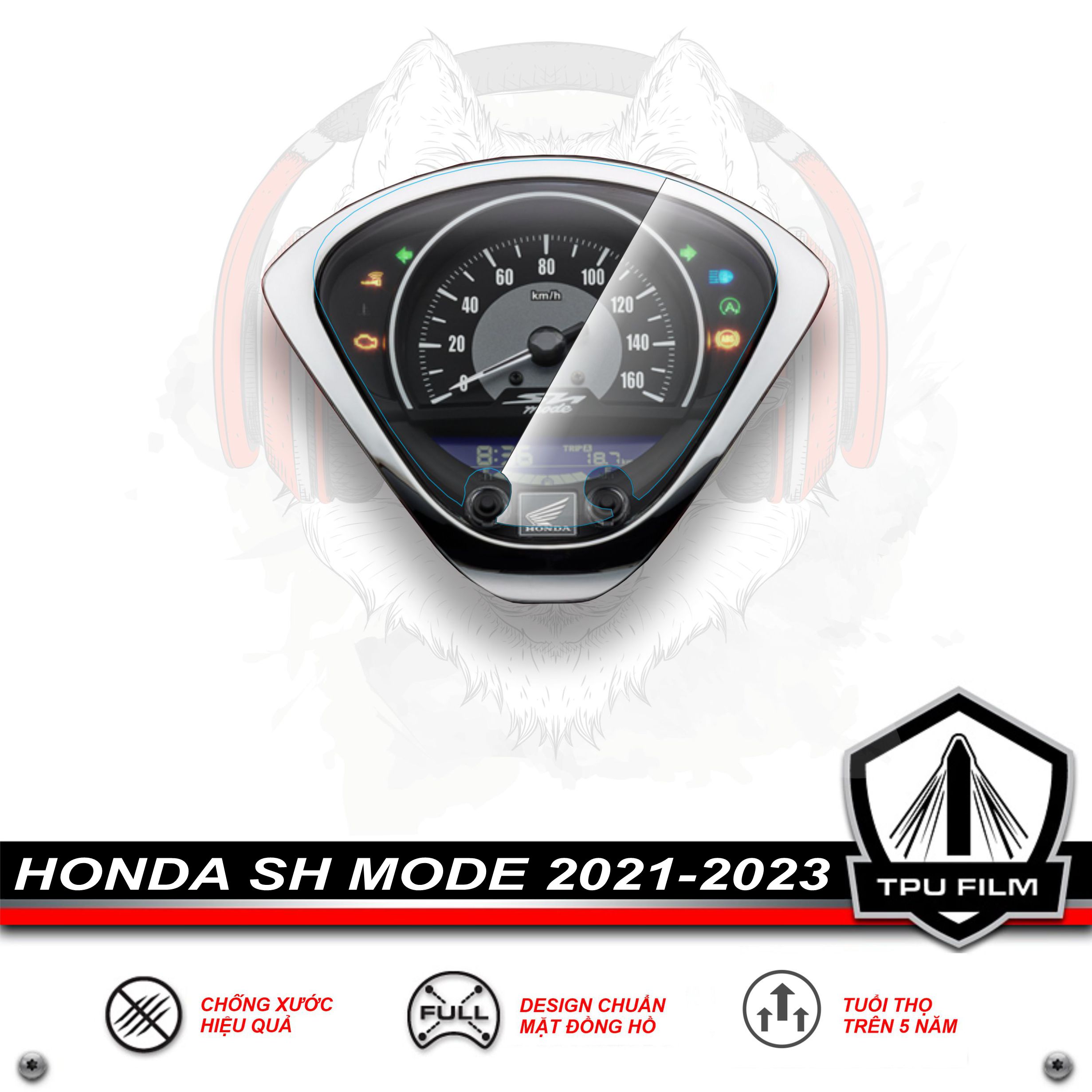Miếng dán ppf tpu bảo vệ mặt đồng hồ xe sh mode 2021 2022 2023 - honda sh mode