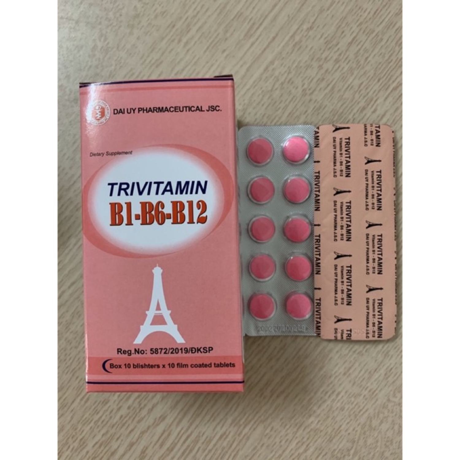 Trivitamin 3B hộp 100 viên nén - Bổ sung vitamin B1- B6 - B12