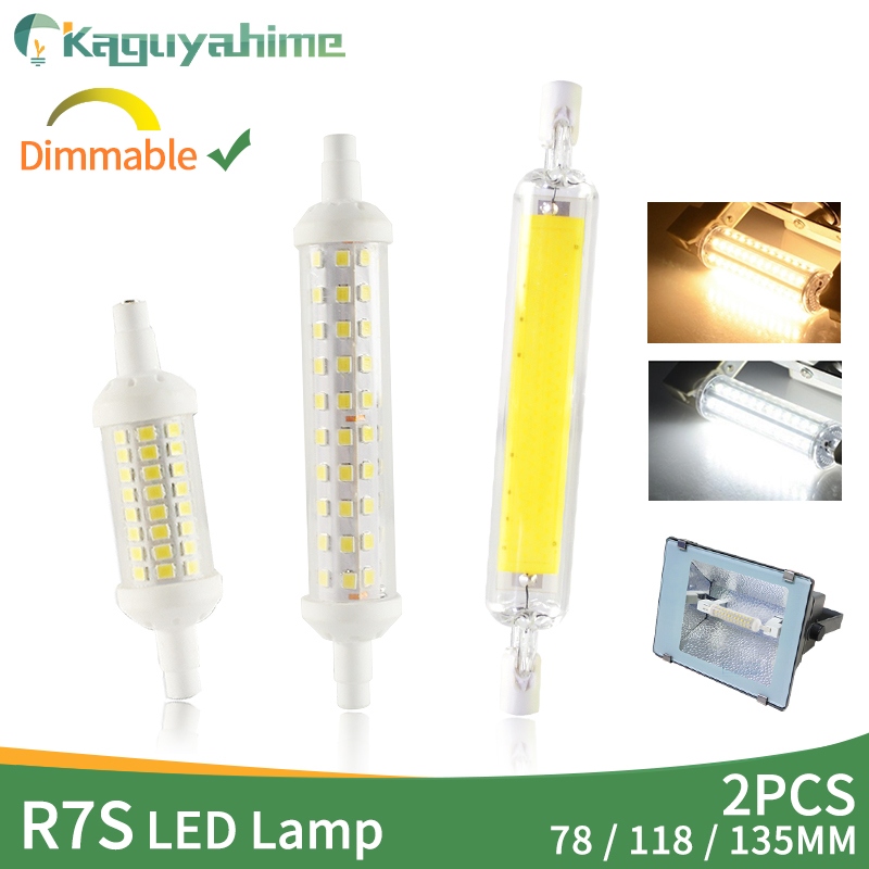 【CW】 Kaguyahime 2pcs R7S COB 6W 9W 12W 220V 110V Bulb Dimmable Corn Lamp 78mm/118mm/135mm Replace