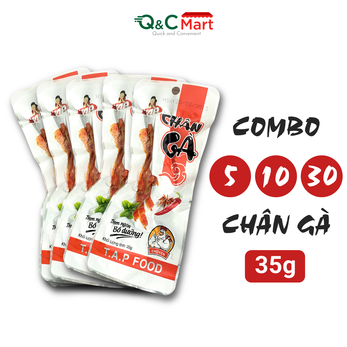 Chân gà cay Việt Nam TAP food ủ gia vị Tứ Xuyên thơm ngon chuẩn vị
