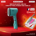 [SIÊU SALE HÈ 20H 4-7.5] Bàn ủi hơi nước cầm tay Pure Pop Tefal DT2024E1 màu xanh lơ