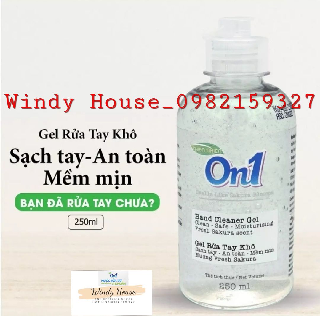 Gel rửa tay khô sạch khuẩn on1 250ml hương fresh sakura