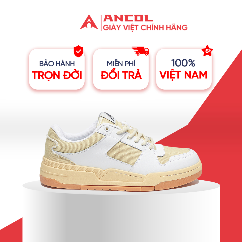 {Siêu cuối tháng} Giày thời trang nam nữ Ancol Extreme Retro Gum size 39-44, chất liệu da thật 100%, vải lót từ bã cafe, đế cao su êm chân, thoáng khí.