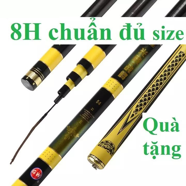 [Hàng Chính Hãng]Cần Câu Tay GW 8h chất lượng Cao Đánh Bắt Bạo Lực, Cần Câu Cá Dạng Rút [Tặng Bộ Phụ Kiện 99k]