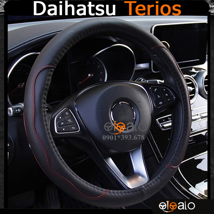 Bọc vô lăng volang xe Daihatsu Terios da PU cao cấp - OTOALO