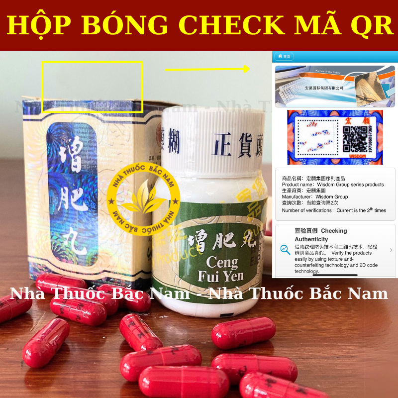 Tăng phì hoàn chiếu hàng check dc mã hộp 30 viên - ceng fui yen