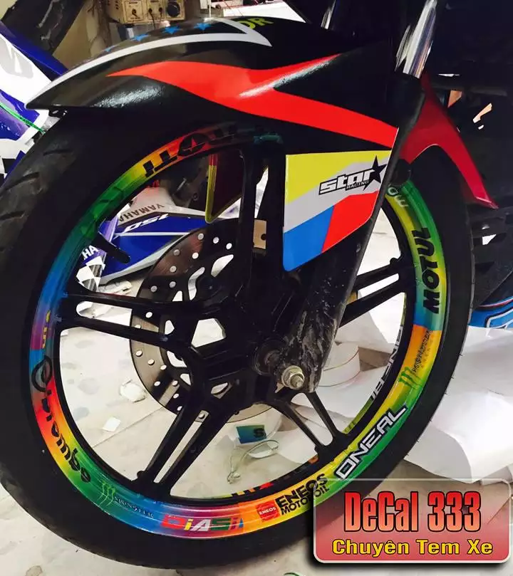 Tem 3 Lớp dán vành bản to ONEAL - MS 804 - Chống Nước, Chống Bay Màu