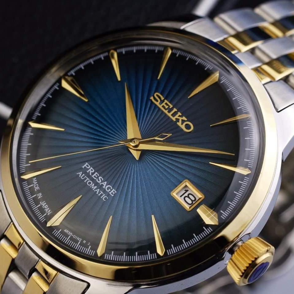 ĐỒNG HỒ NAM CƠ SEIKO PRESAGE AUTOMATIC Demi mặt xanh